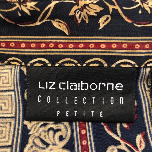 Elegant Liz Claiborne Button Down Silk Shirt: Size 10 - Picture 7 of 15